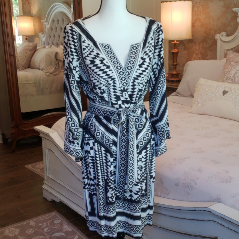 HALE BOB BLACK AND WHITE DRESS